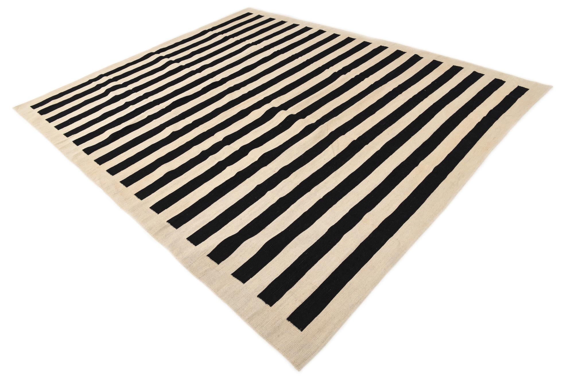8' 3 x 9' 9 Hand Woven Kilim Modern Wool Rug