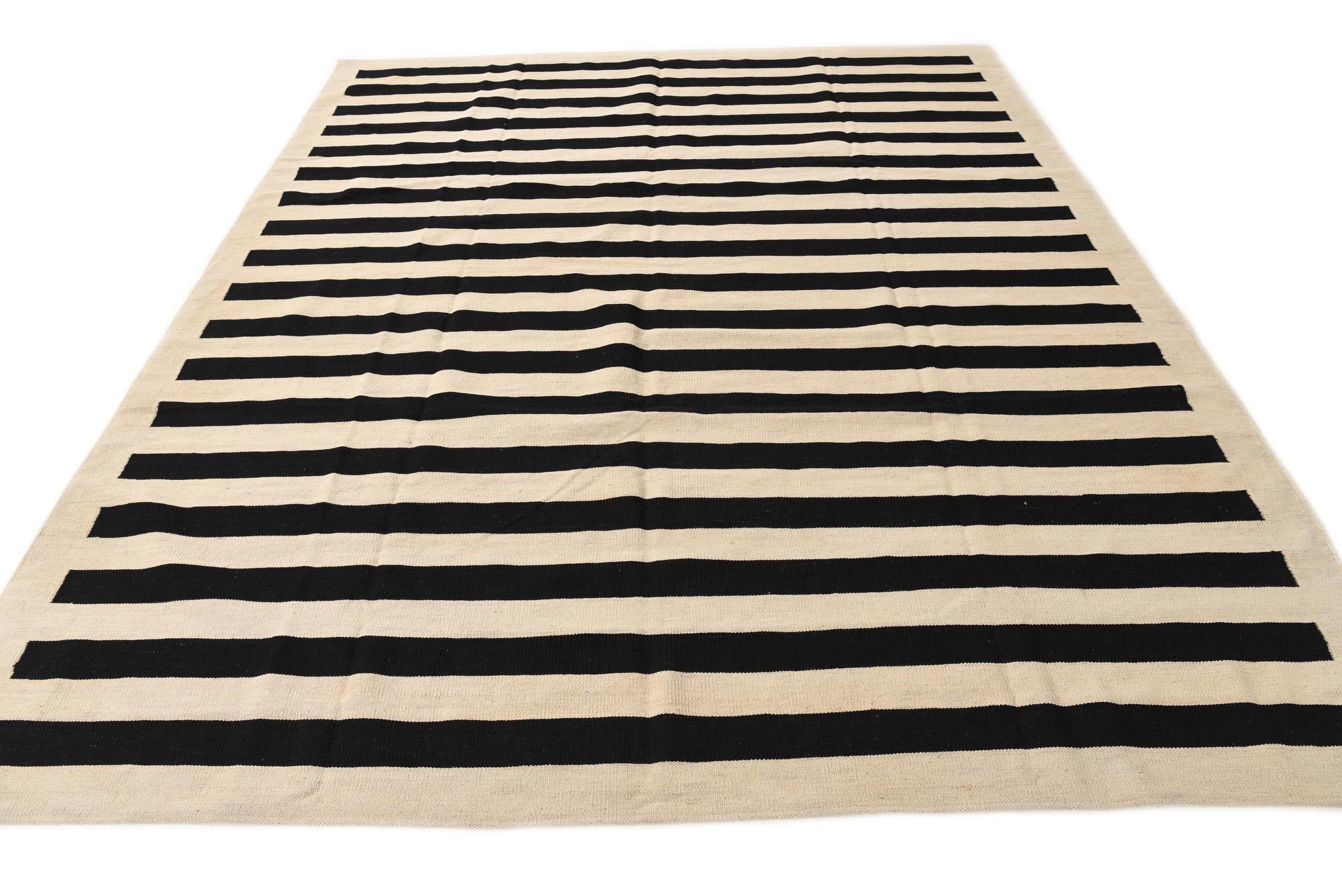 8' 3 x 9' 9 Hand Woven Kilim Modern Wool Rug