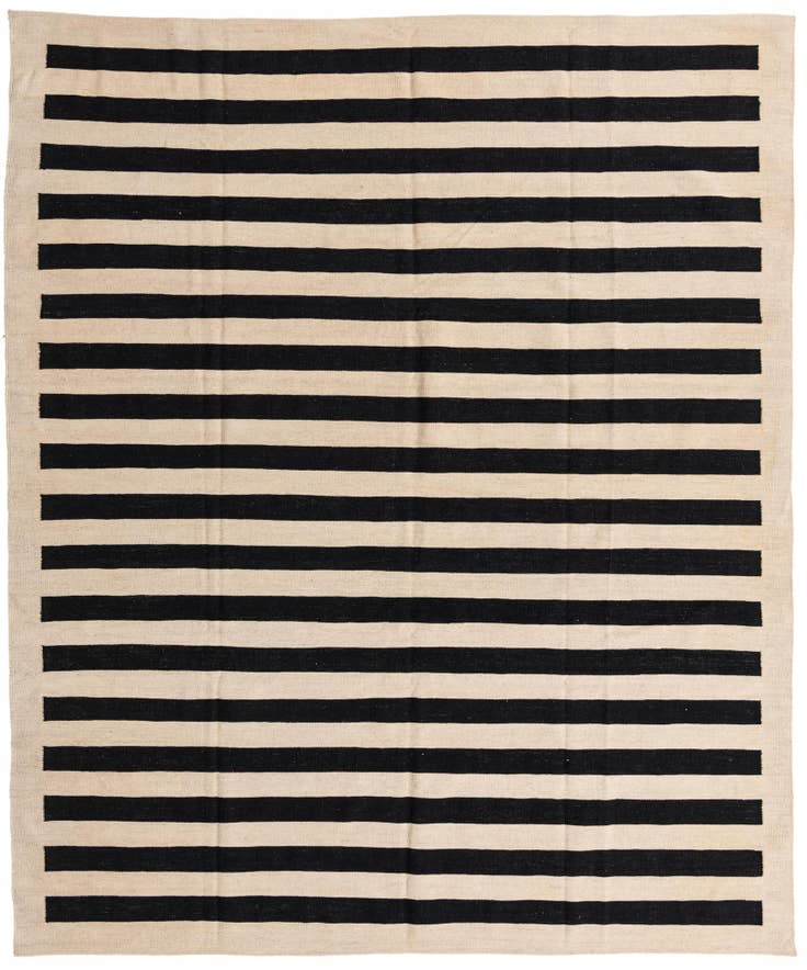 Detail image of 8' 3 x 9' 9 Hand Woven Kilim Modern Wool Rug