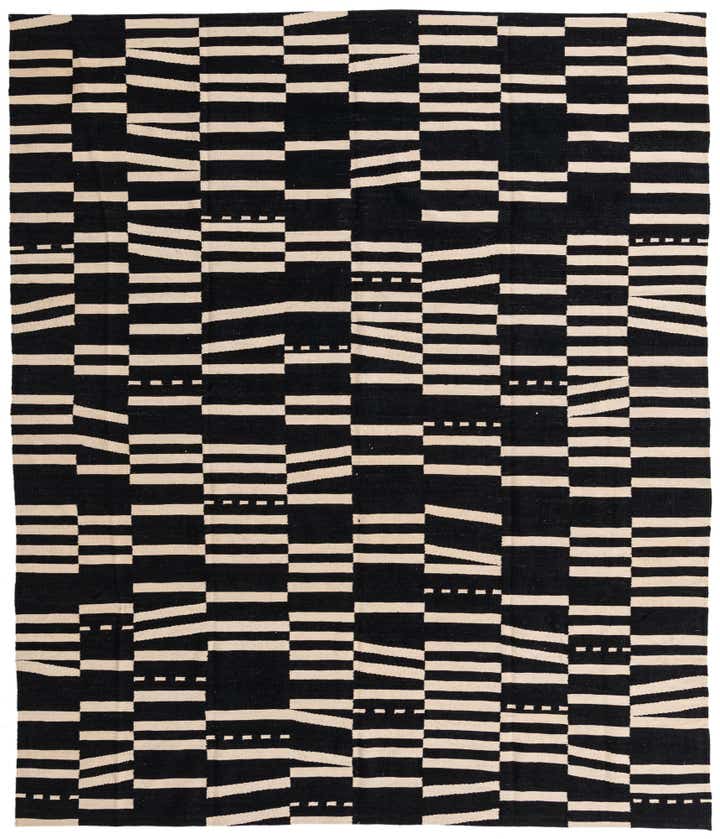 7' 4 x 9' 10 Hand Woven Kilim Modern Wool Rug