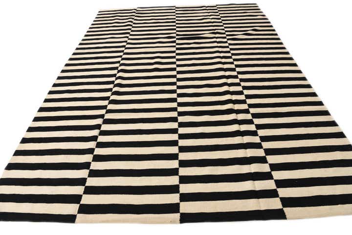 8' 2 x 11' 1 Hand Woven Kilim Modern Wool Rug