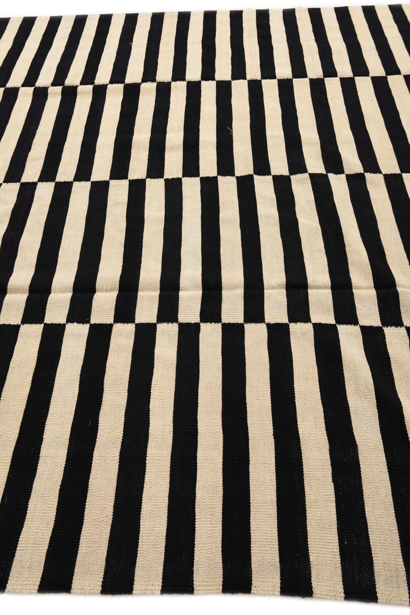 8' 2 x 11' 1 Hand Woven Kilim Modern Wool Rug