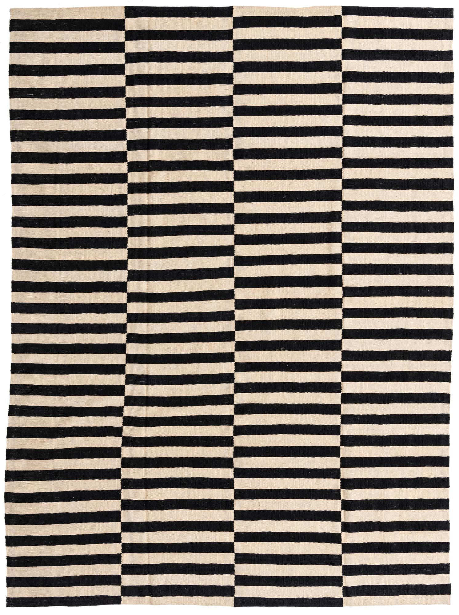 8' 2 x 11' 1 Hand Woven Kilim Modern Wool Rug