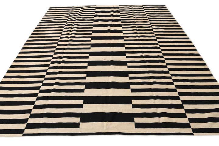 8' 4 x 9' 6 Hand Woven Kilim Modern Wool Rug