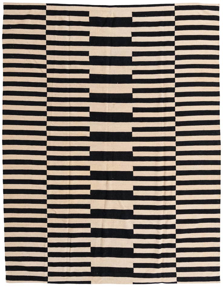 Detail image of 8' 4 x 9' 6 Hand Woven Kilim Modern Wool Rug