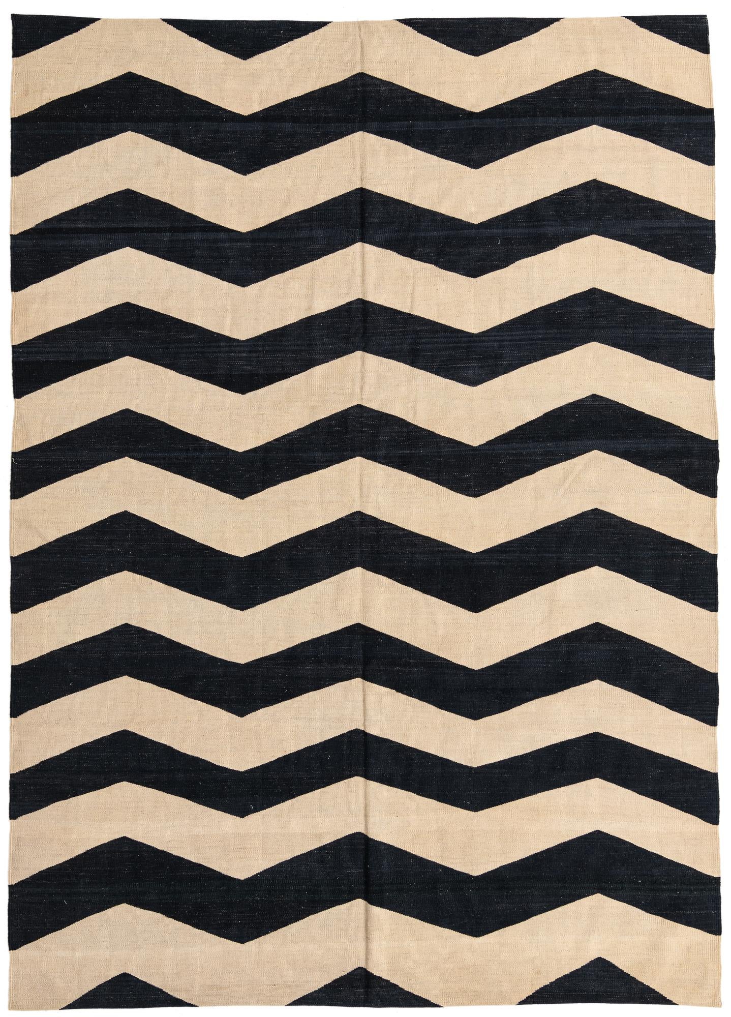 6' 10 x 9' 6 Hand Woven Kilim Modern Wool Rug