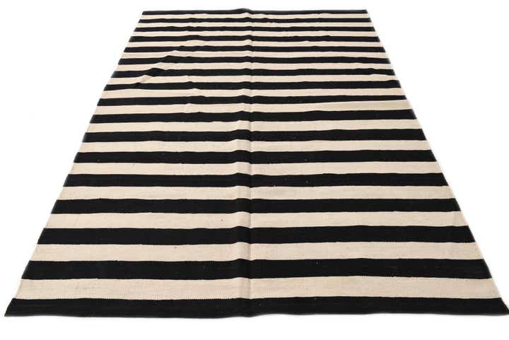 5' 7 x 8' Hand Woven Kilim Modern Wool Rug