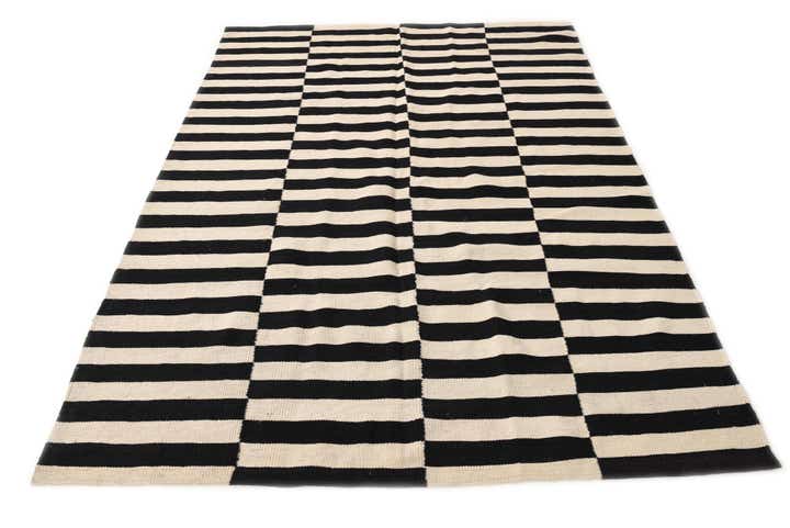 5' 7 x 7' 10 Hand Woven Kilim Modern Wool Rug