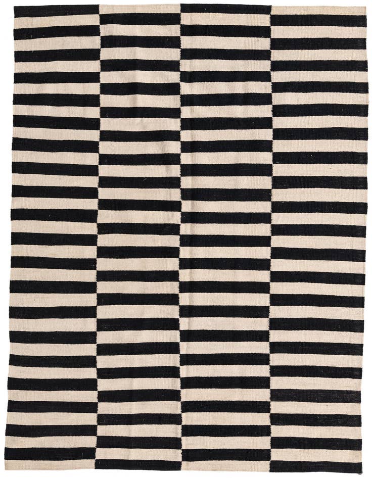 Detail image of 5' 7 x 7' 10 Hand Woven Kilim Modern Wool Rug