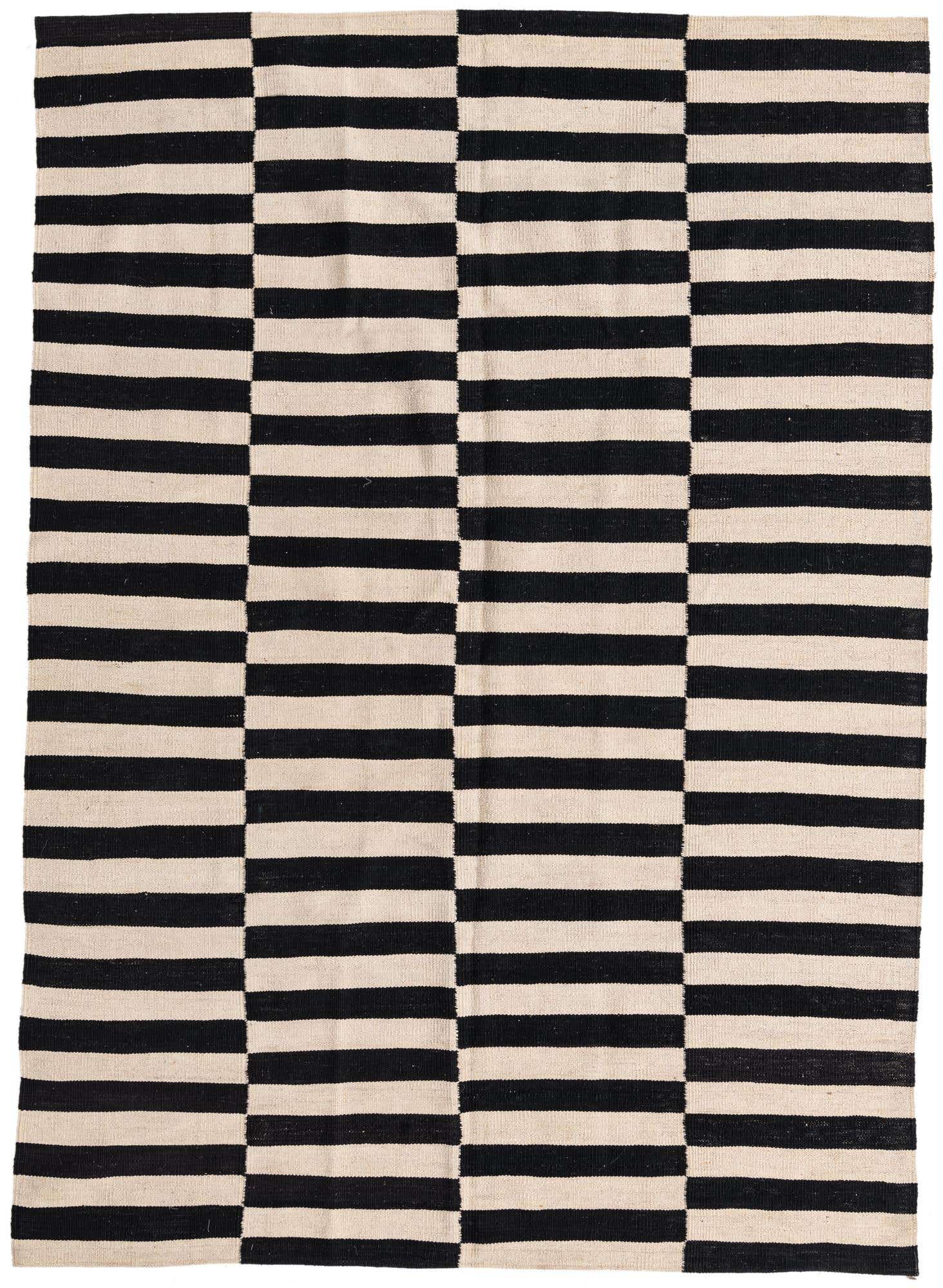 5' 7 x 7' 10 Hand Woven Kilim Modern Wool Rug