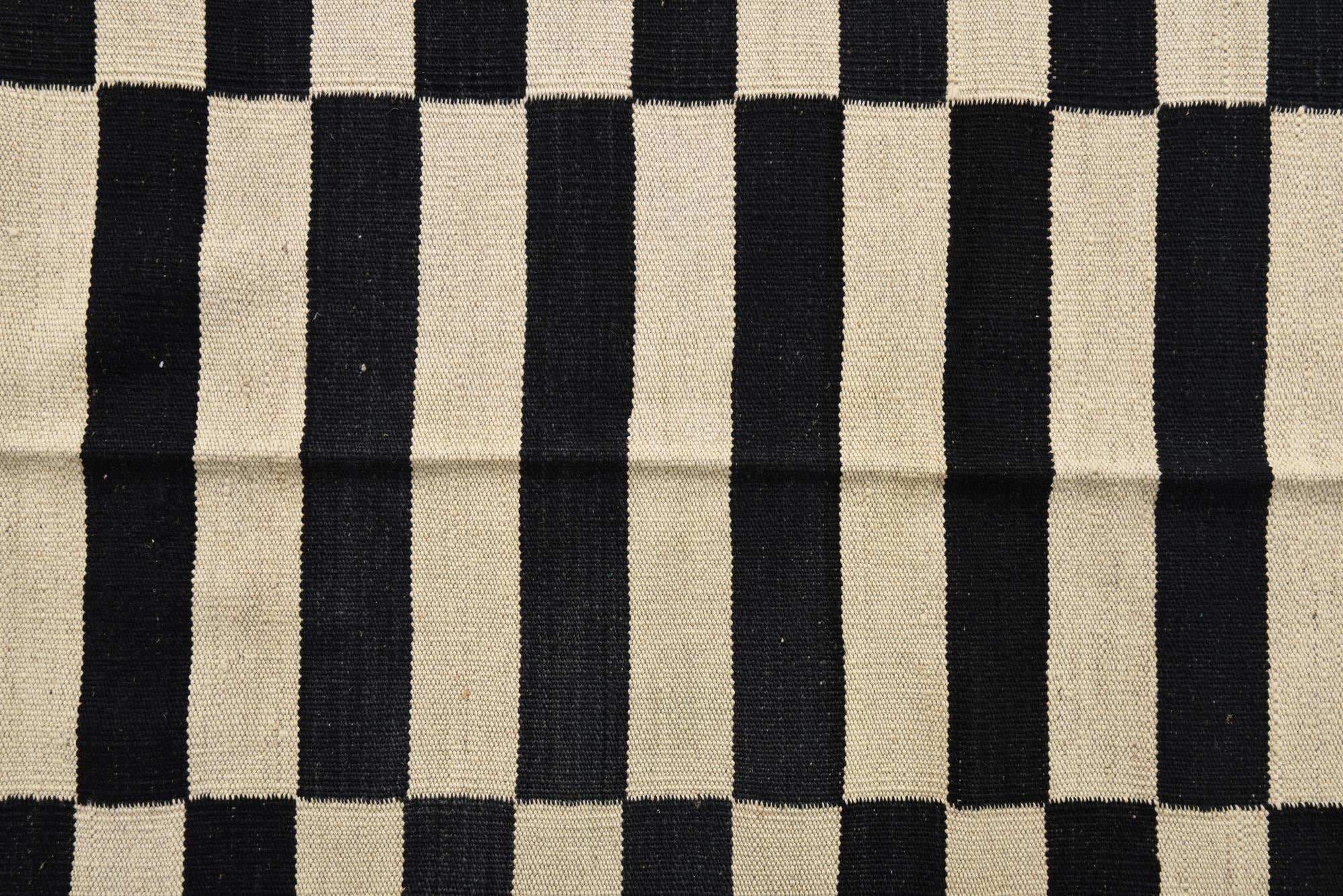 4' 2 x 5' 10 Hand Woven Kilim Modern Wool Rug