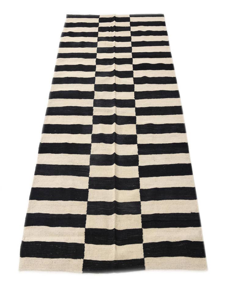 Detail image of 4' 2 x 5' 10  Hand Woven Kilim Modern Wool Rug