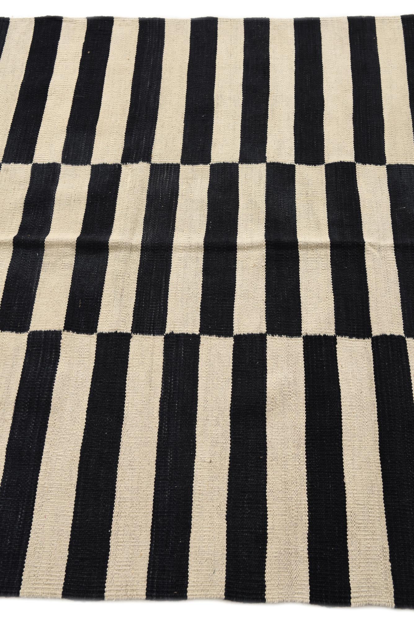 4' 2 x 5' 10 Hand Woven Kilim Modern Wool Rug