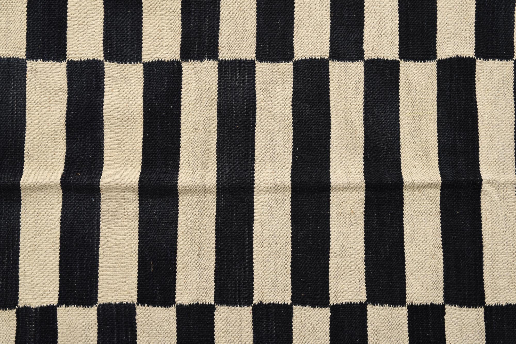4' 2 x 5' 10 Hand Woven Kilim Modern Wool Rug