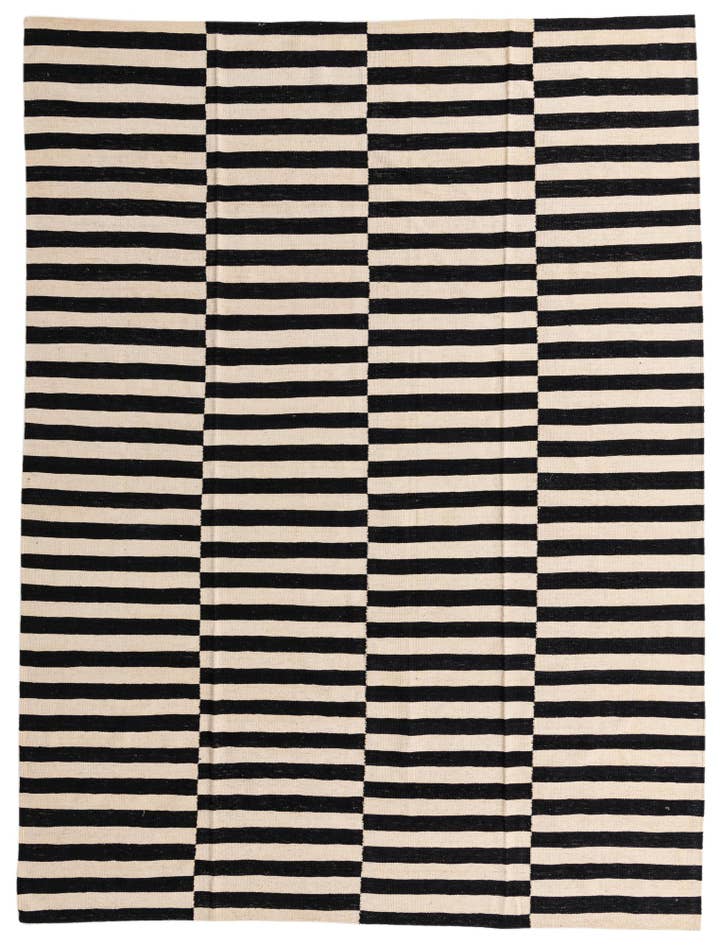 Detail image of 8' 6 x 11' 2 Hand Woven Kilim Modern Wool Rug