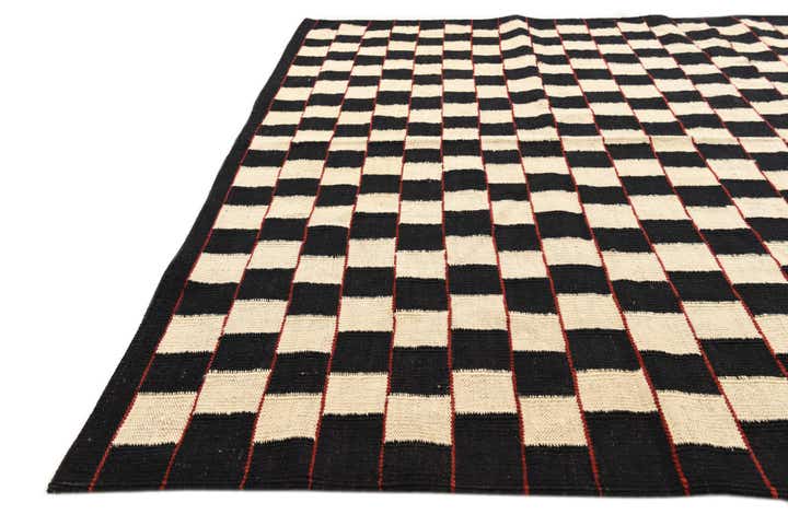 4' 11 x 6' 5 Hand Woven Kilim Modern Wool Rug