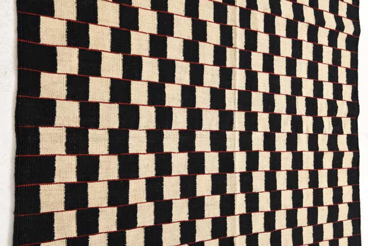 4' 11 x 6' 5 Hand Woven Kilim Modern Wool Rug