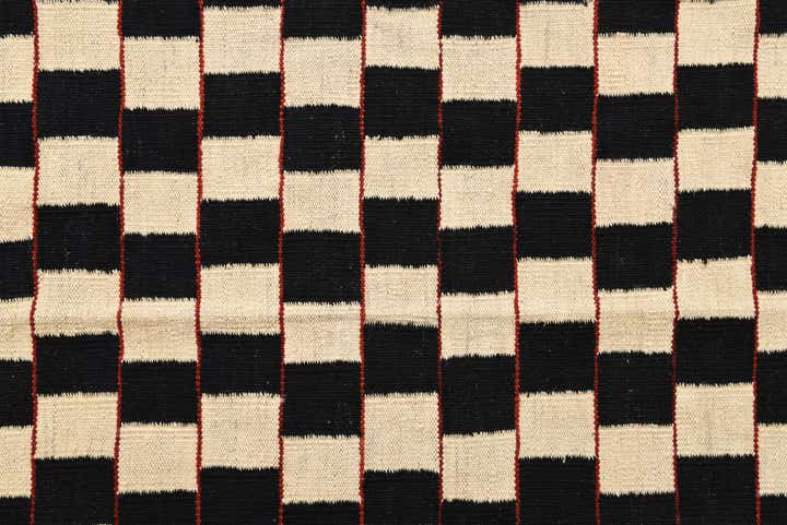 4' 11 x 6' 5 Hand Woven Kilim Modern Wool Rug