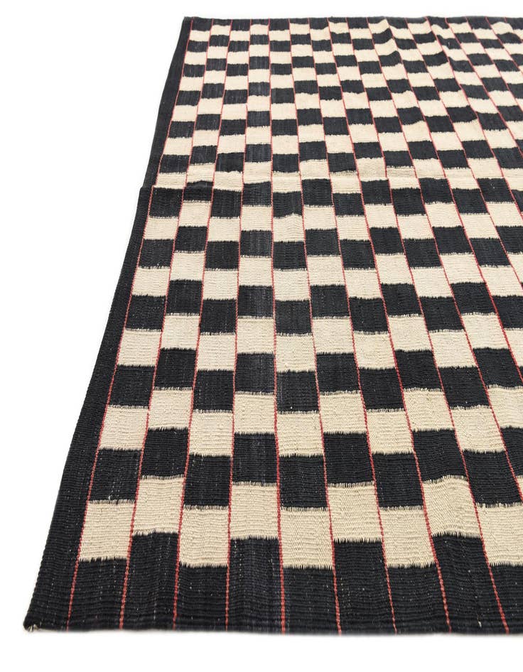 Detail image of 4' 9 x 6' 2  Hand Woven Kilim Modern Wool Rug