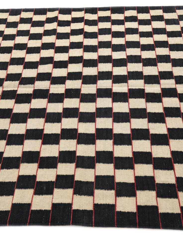 Detail image of 4' 9 x 6' 2  Hand Woven Kilim Modern Wool Rug