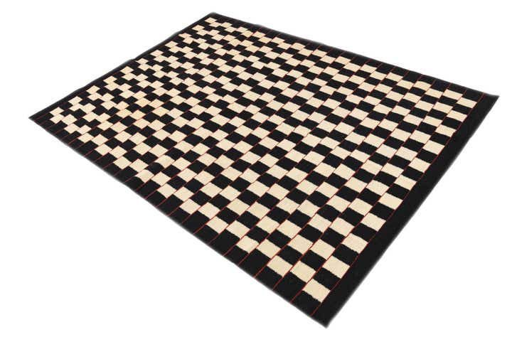 4' 9 x 6' 5 Hand Woven Kilim Modern Wool Rug