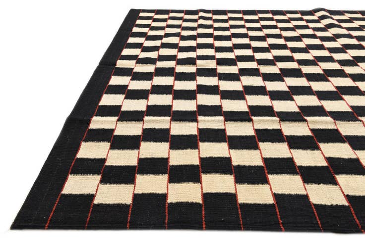 Detail image of 4' 9 x 6' 5 Hand Woven Kilim Modern Wool Rug