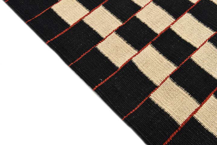 4' 9 x 6' 5 Hand Woven Kilim Modern Wool Rug