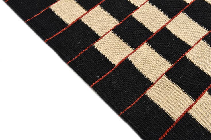Detail image of 4' 9 x 6' 5 Hand Woven Kilim Modern Wool Rug