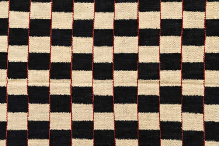 4' 9 x 6' 5 Hand Woven Kilim Modern Wool Rug