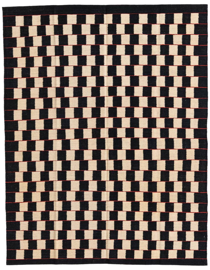 Detail image of 4' 9 x 6' 5 Hand Woven Kilim Modern Wool Rug