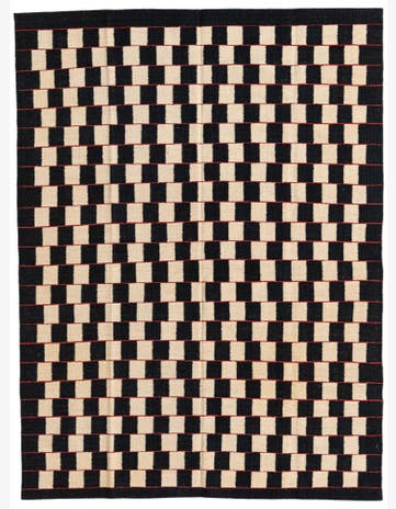 4' 9 x 6' 5 Hand Woven Kilim Modern Wool Rug