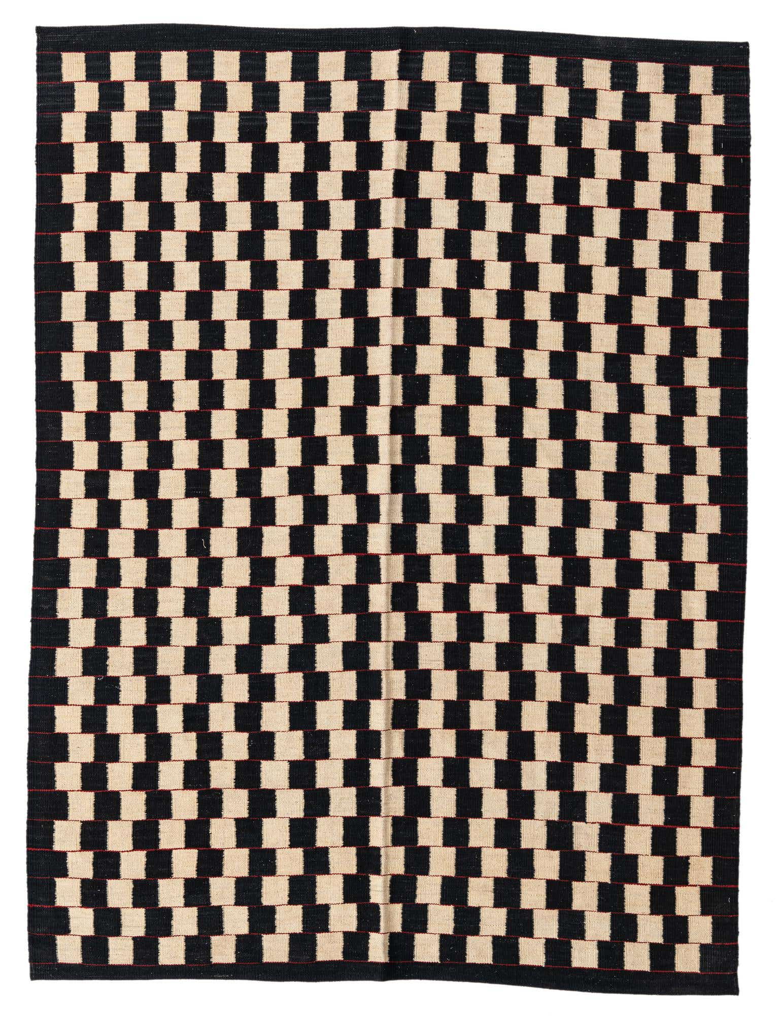 5' 8 x 7' 7 Hand Woven Kilim Modern Wool Rug