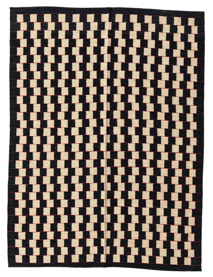 Detail image of 5' 8 x 7' 7 Hand Woven Kilim Modern Wool Rug