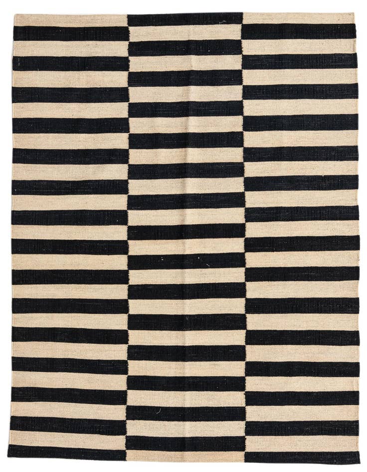 Detail image of 4' 3 x 5' 10 Hand Woven Kilim Modern Wool Rug