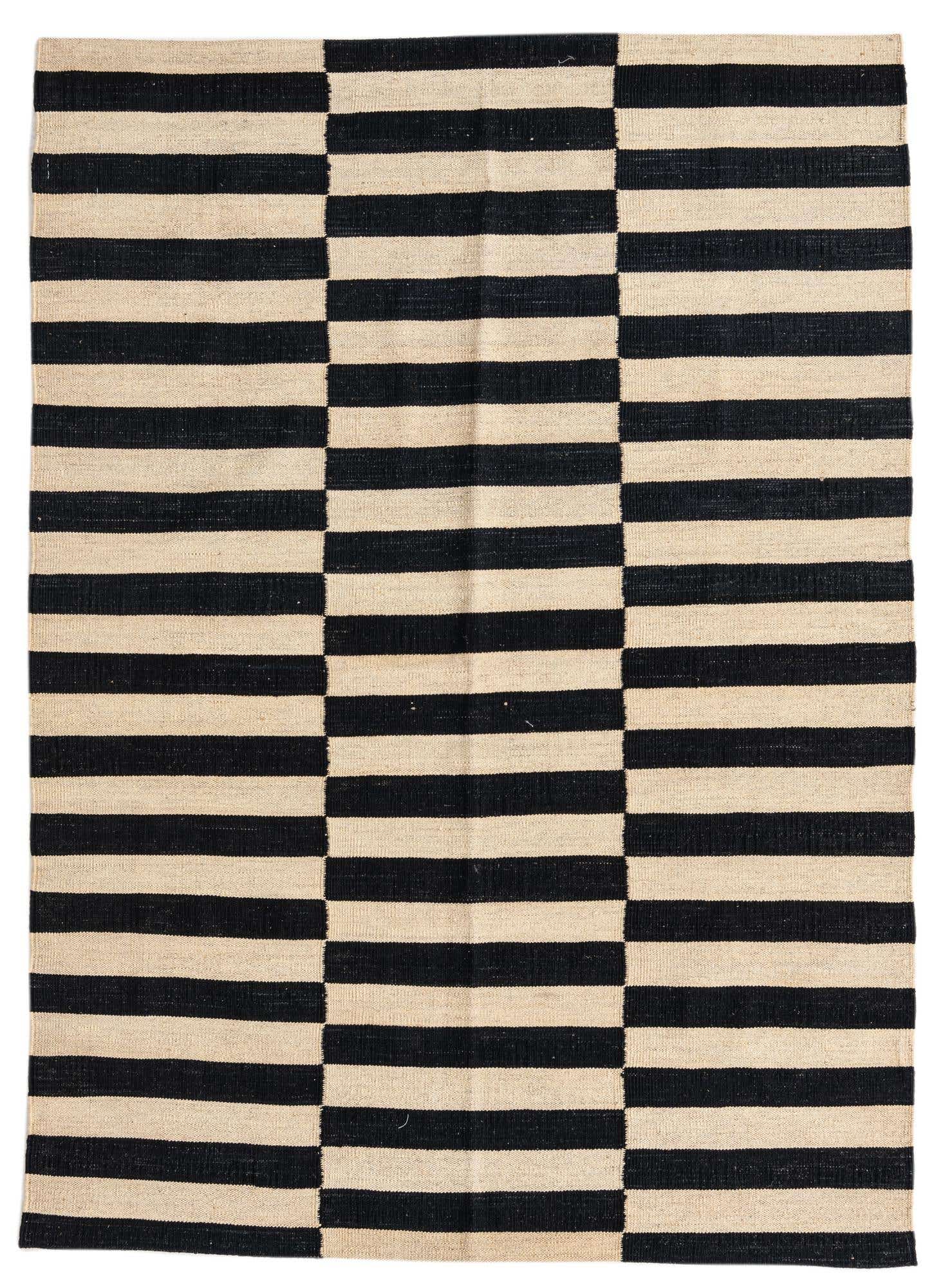 4' 3 x 5' 10 Hand Woven Kilim Modern Wool Rug
