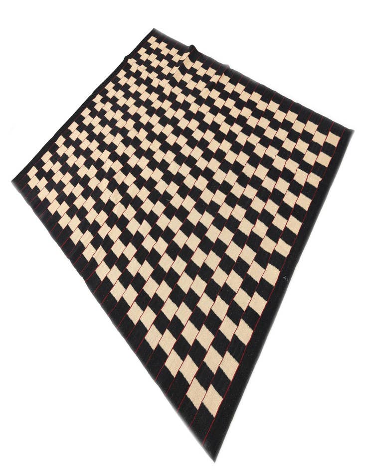 Detail image of 5' x 6' 5  Hand Woven Kilim Modern Wool Rug