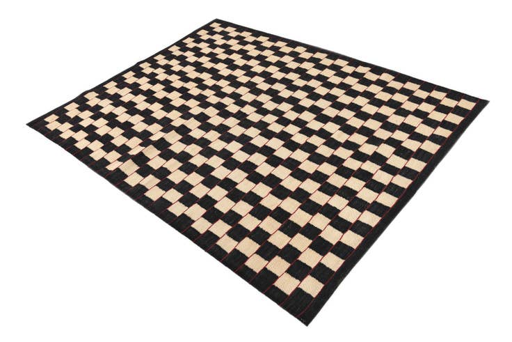 Detail image of 5' x 6' 3 Hand Woven Kilim Modern Wool Rug