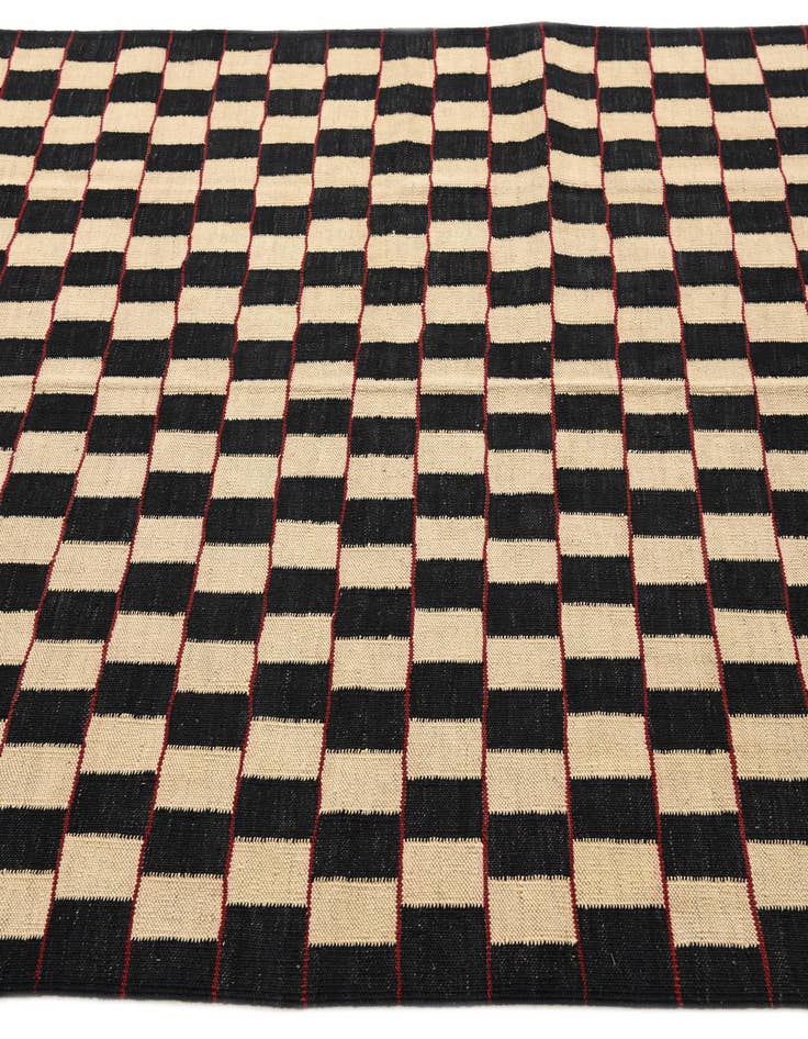 Detail image of 5' x 6' 3  Hand Woven Kilim Modern Wool Rug