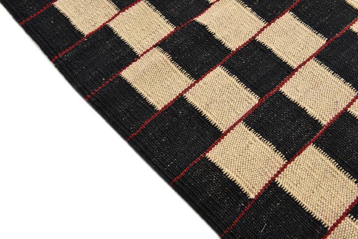 Detail image of 5' x 6' 3 Hand Woven Kilim Modern Wool Rug