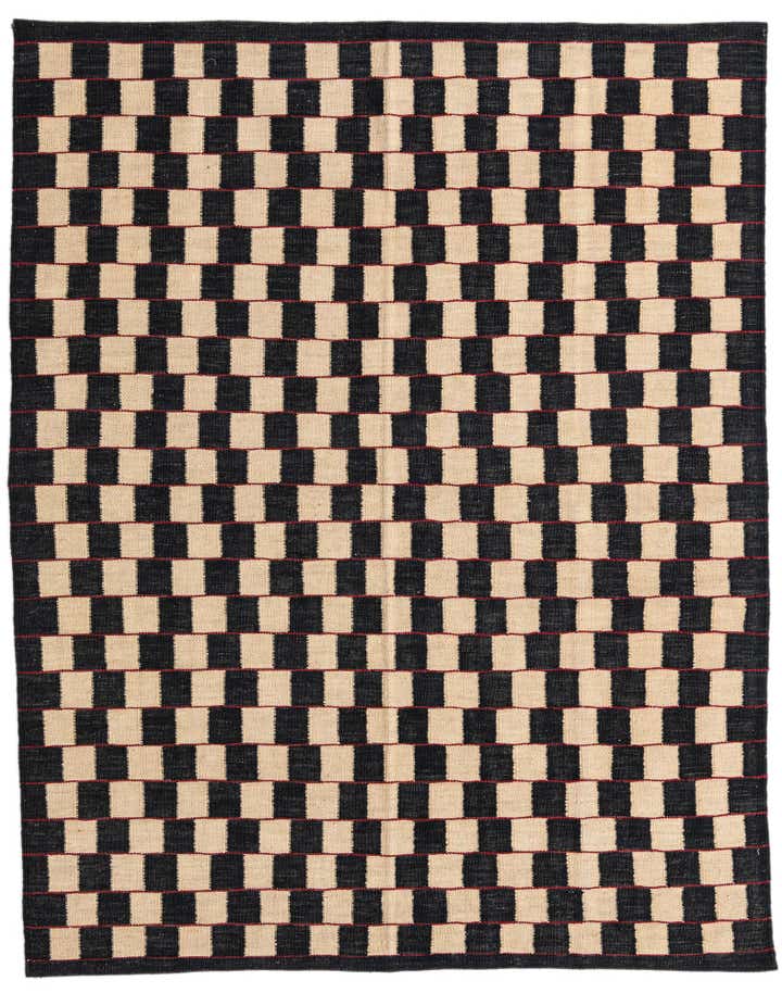 5' x 6' 3 Hand Woven Kilim Modern Wool Rug