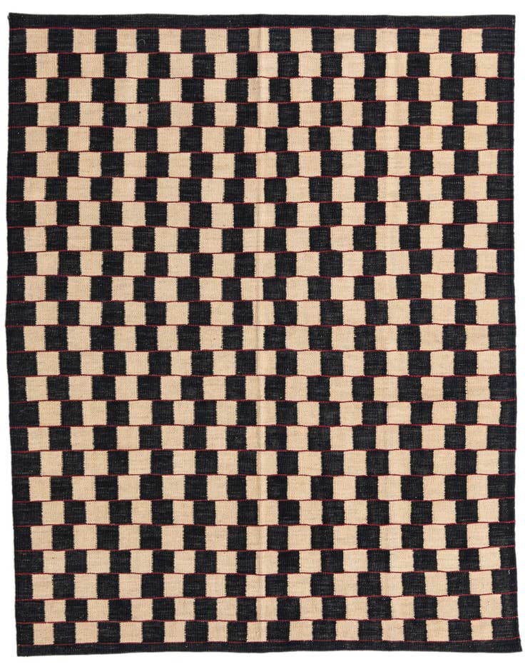 Detail image of 5' x 6' 3 Hand Woven Kilim Modern Wool Rug