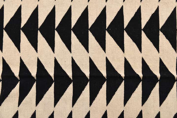 6' 7 x 9' 5 Hand Woven Kilim Modern Wool Rug