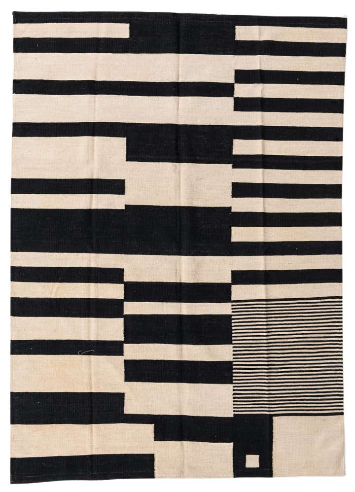 5' 7 x 7' 9 Hand Woven Kilim Modern Wool Rug
