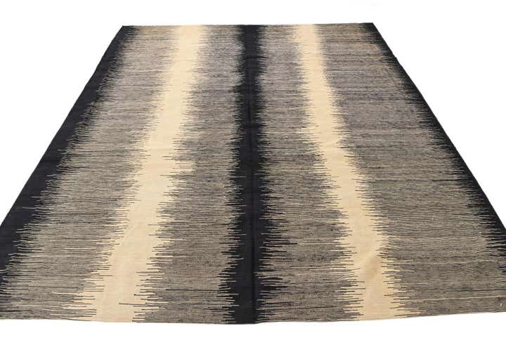 8' 2 x 9' 7 Hand Woven Kilim Modern Wool Rug