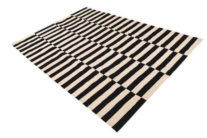 5' 8 x 8' Hand Woven Kilim Modern Wool Rug