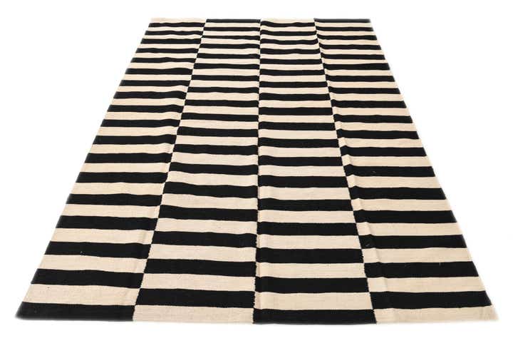 5' 8 x 8' Hand Woven Kilim Modern Wool Rug