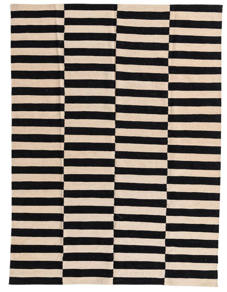 Detail image of 5' 8 x 8' Hand Woven Kilim Modern Wool Rug