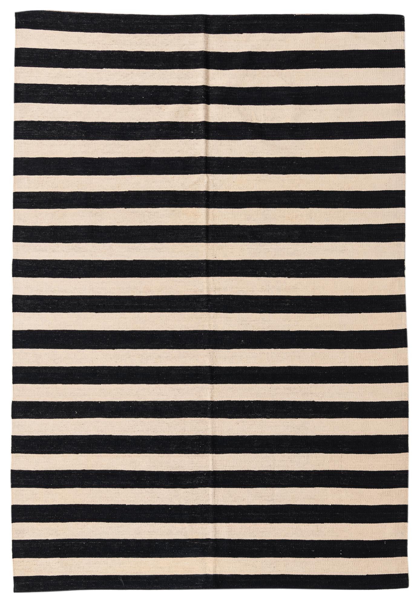5' 7 x 8' 3 Hand Woven Kilim Modern Wool Rug