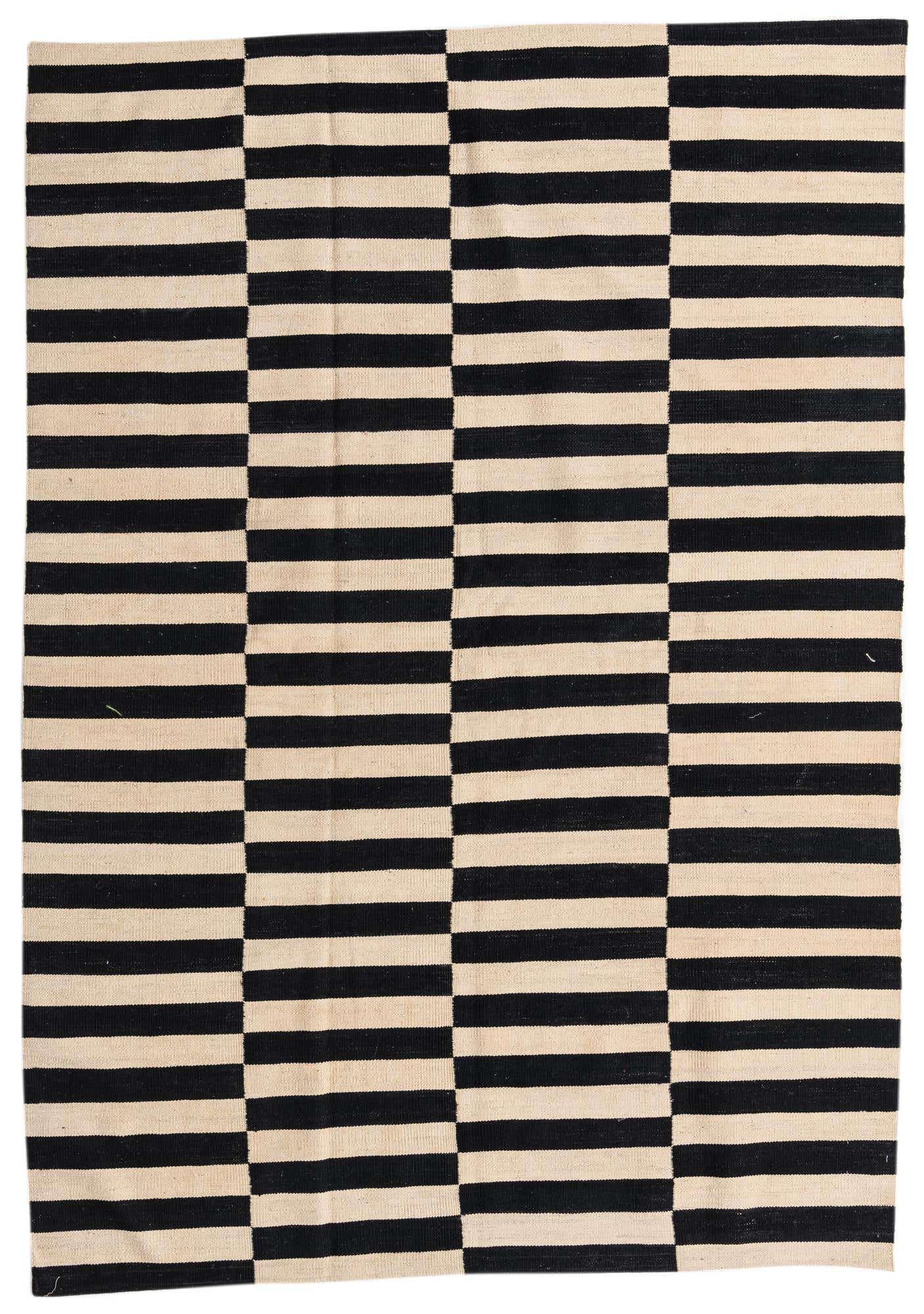 5' 7 x 8' Hand Woven Kilim Modern Wool Rug