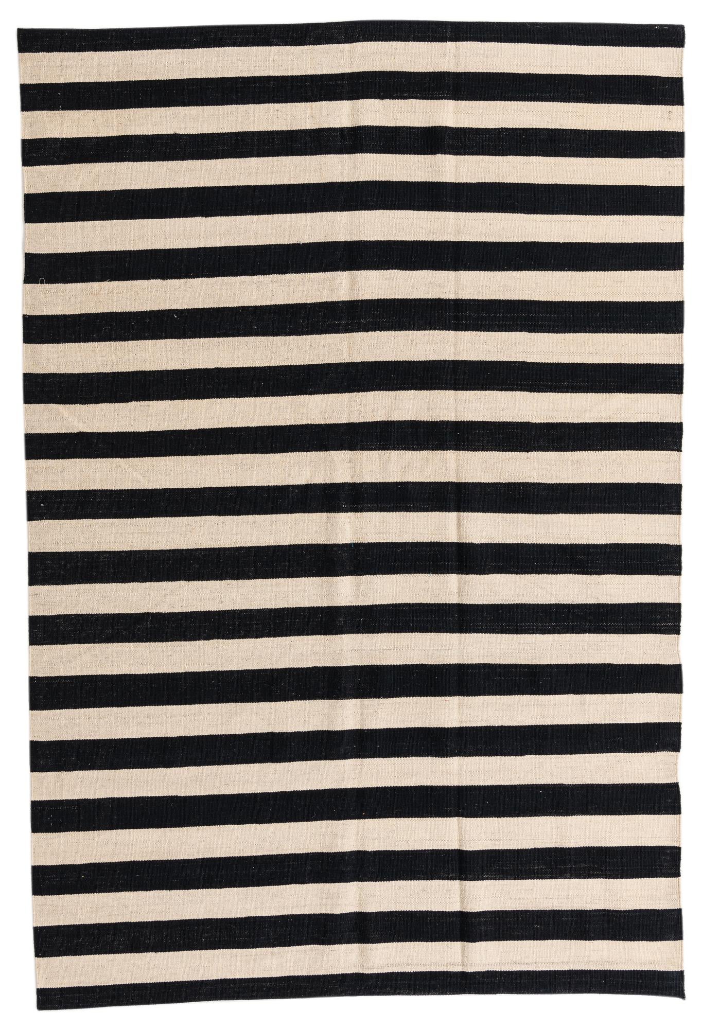 5' 6 x 8' 1 Hand Woven Kilim Modern Wool Rug